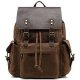Men computer backpack schoolbag College waxed canvas multi-pocket travel photography backpack